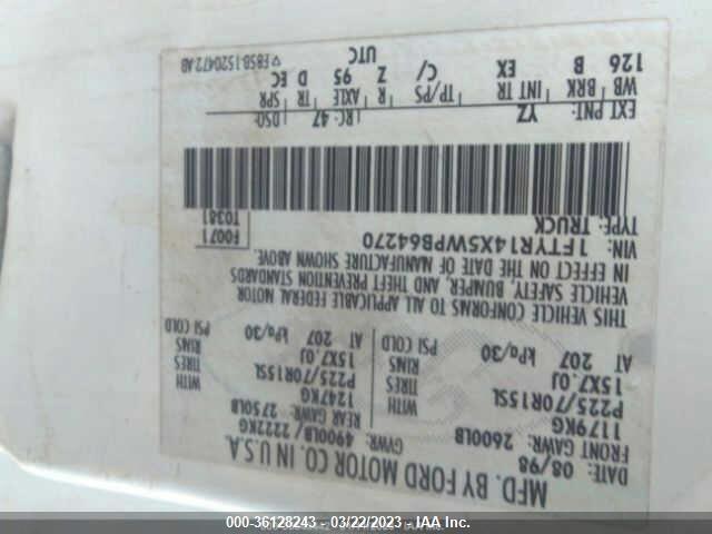 1FTYR14X5WPB64270 1998 FORD RANGER photo no. 9