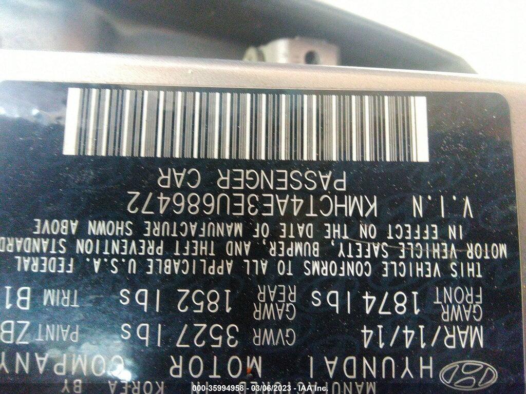 KMHCT4AE3EU686472 2014 HYUNDAI ACCENT photo no. 9