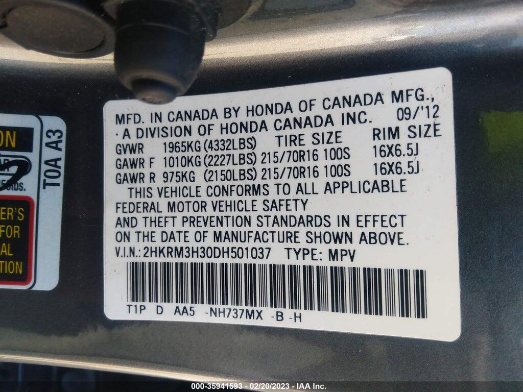 2HKRM3H30DH501037 2013 HONDA CR-V photo no. 9