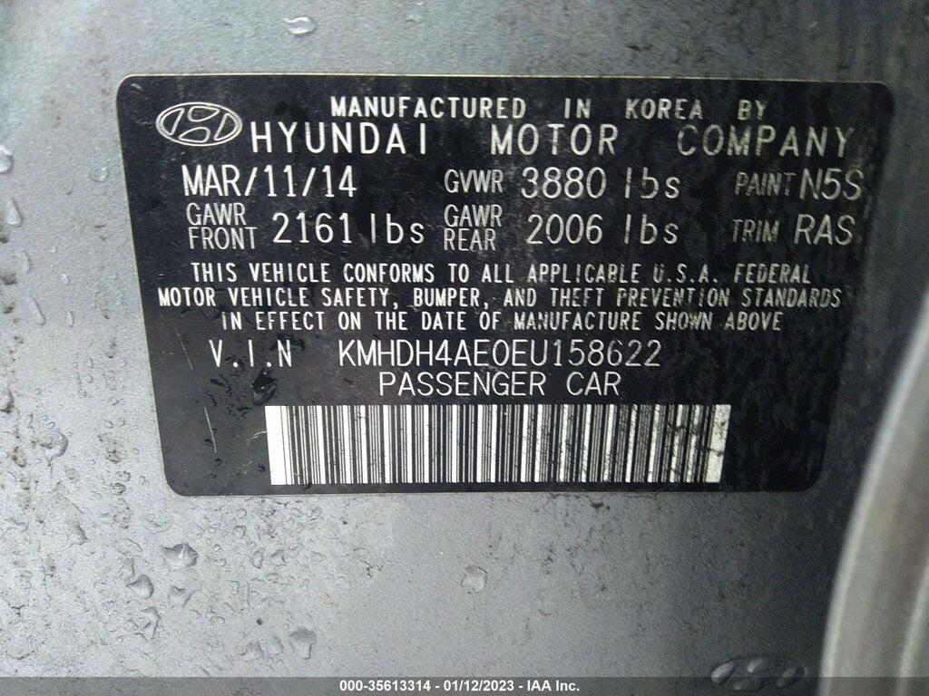 KMHDH4AE0EU158622 2014 HYUNDAI ELANTRA photo no. 9