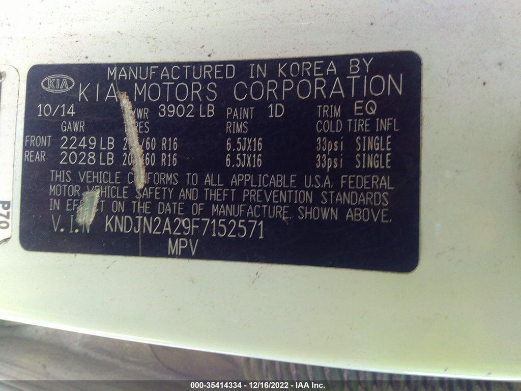 KNDJN2A29F7152571 2015 KIA SOUL photo no. 9