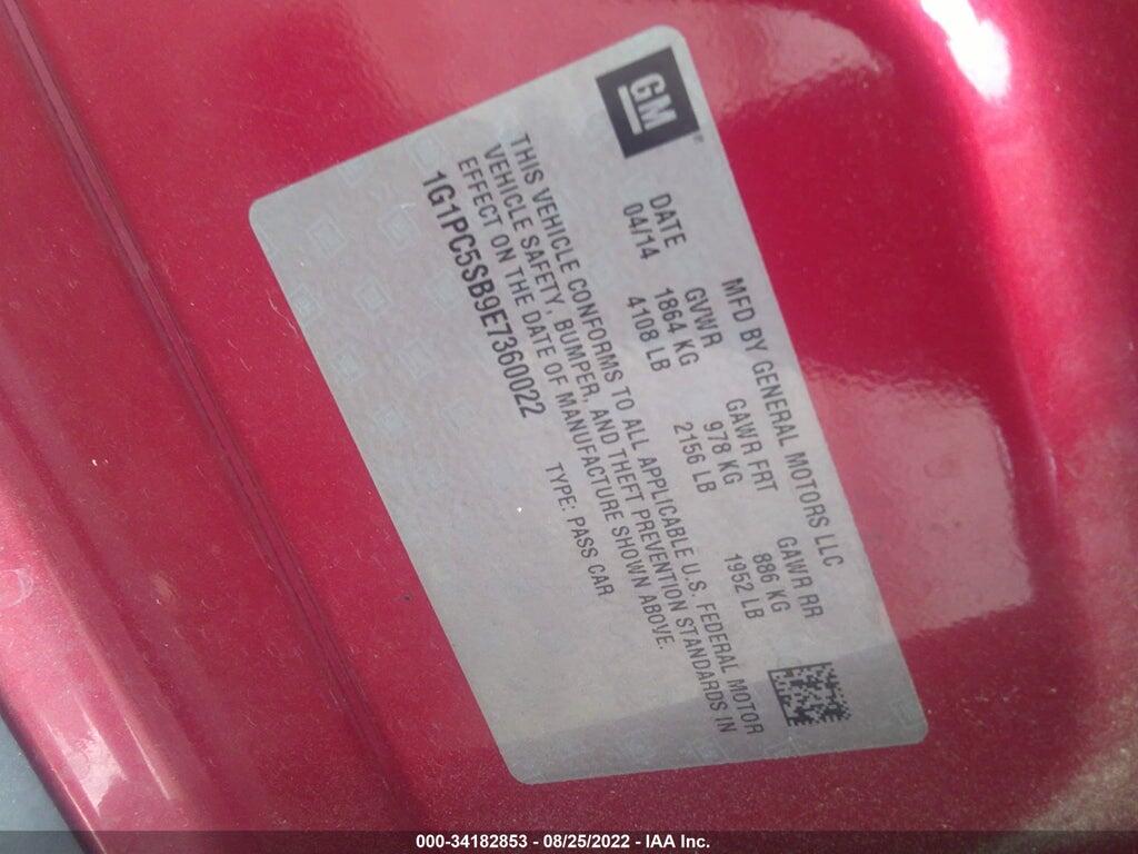 1G1PC5SB9E7360022 2014 CHEVROLET CRUZE photo no. 9