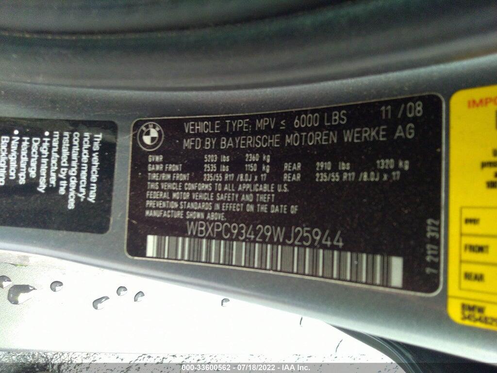 WBXPC93429WJ25944 2009 BMW X3 photo no. 9