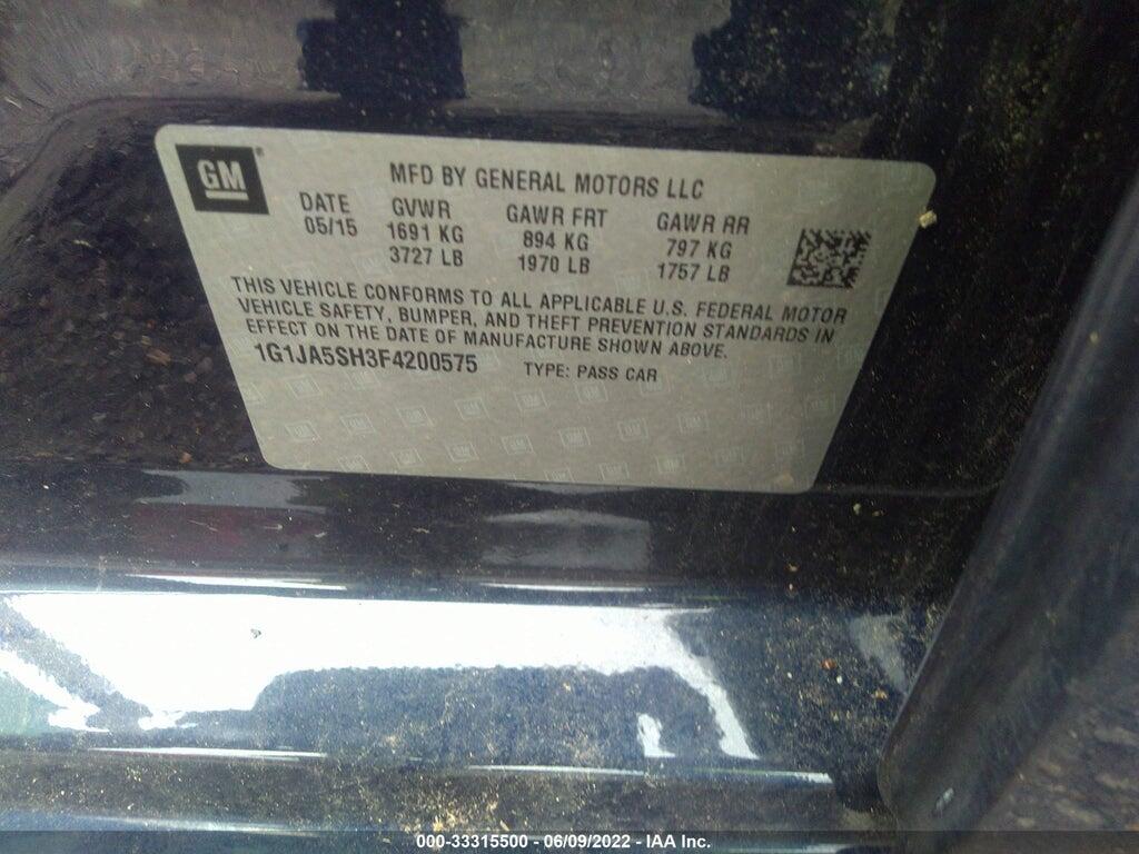 1G1JA5SH3F4200575 2015 CHEVROLET SONIC photo no. 9