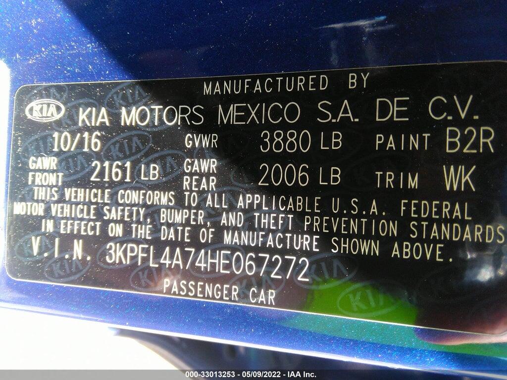 3KPFL4A74HE067272 2017 KIA FORTE photo no. 9