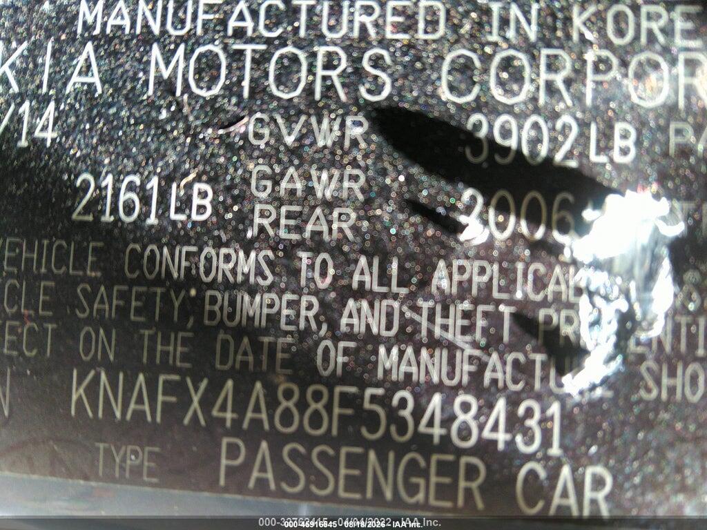 KNAFX4A88F5348431 2015 KIA FORTE photo no. 9