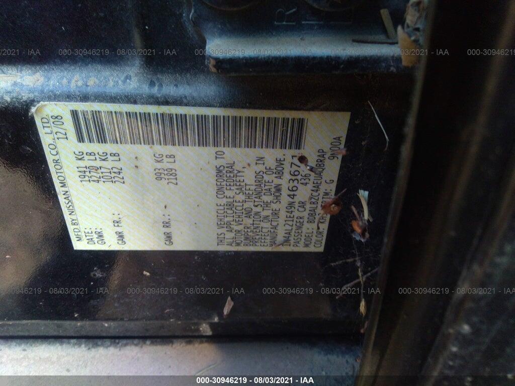 1N4AL21E49N463671 2009 NISSAN ALTIMA photo no. 9