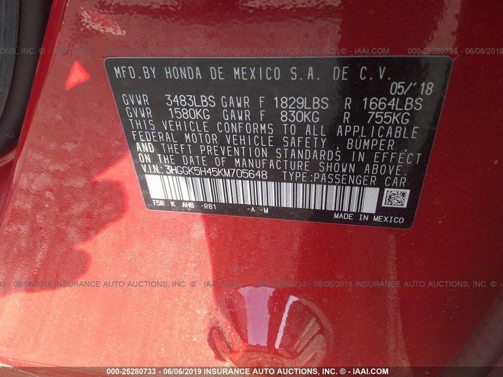 3HGGK5H45KM705648 2019 HONDA FIT photo no. 9