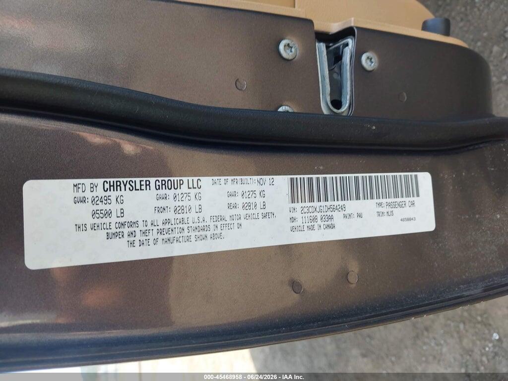 2C3CDXJG1DH564249 2013 DODGE CHARGER photo no. 9