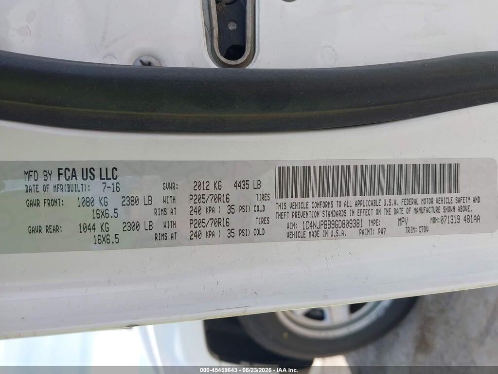 1C4NJPBB9GD809381 2016 JEEP PATRIOT photo no. 9