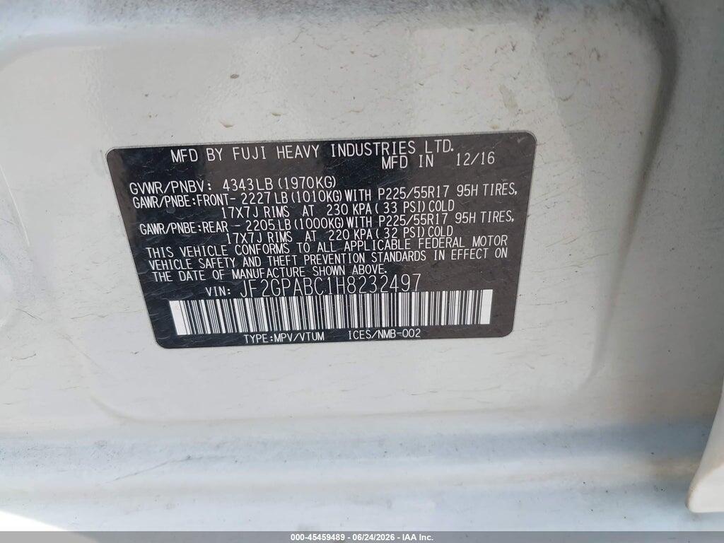 JF2GPABC1H8232497 2017 SUBARU CROSSTREK photo no. 9
