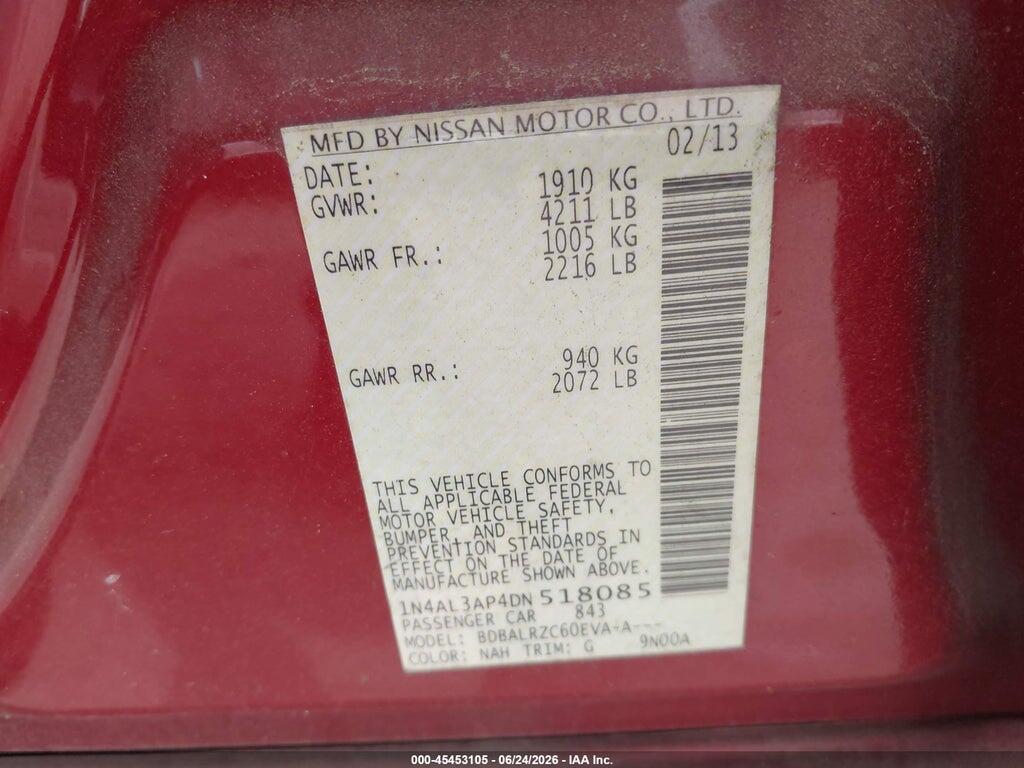 1N4AL3AP4DN518085 2013 NISSAN ALTIMA photo no. 9