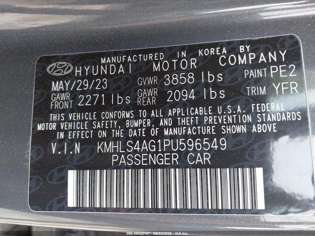 KMHLS4AG1PU596549 2023 HYUNDAI ELANTRA photo no. 9
