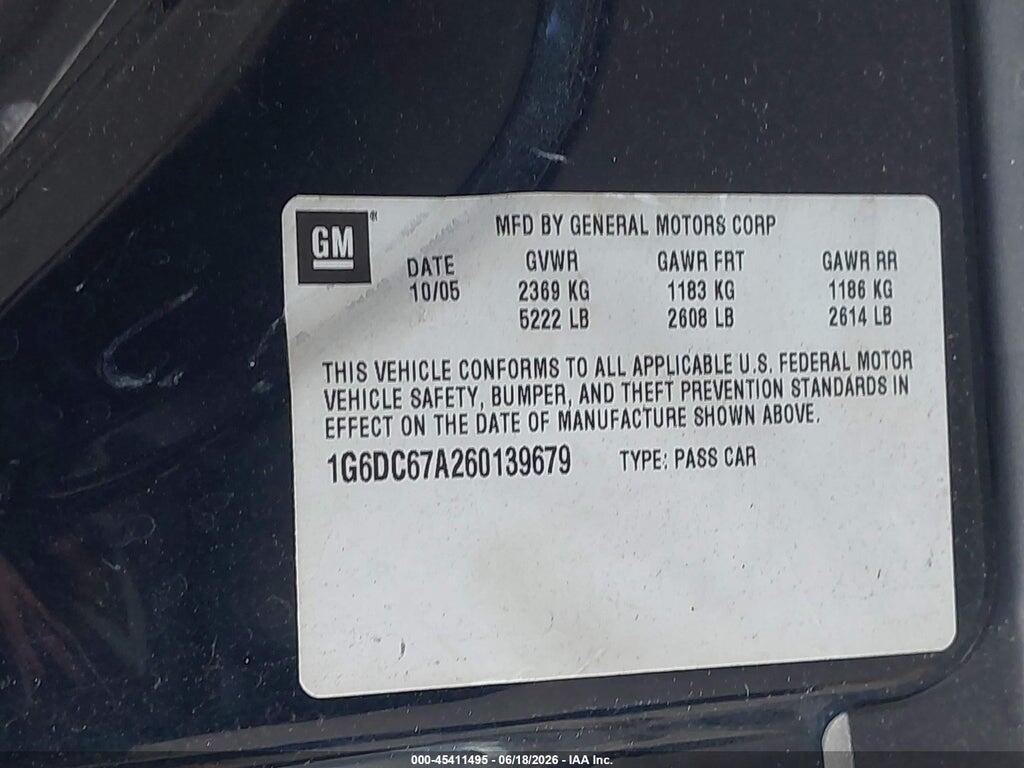 1G6DC67A260139679 2006 CADILLAC STS photo no. 9