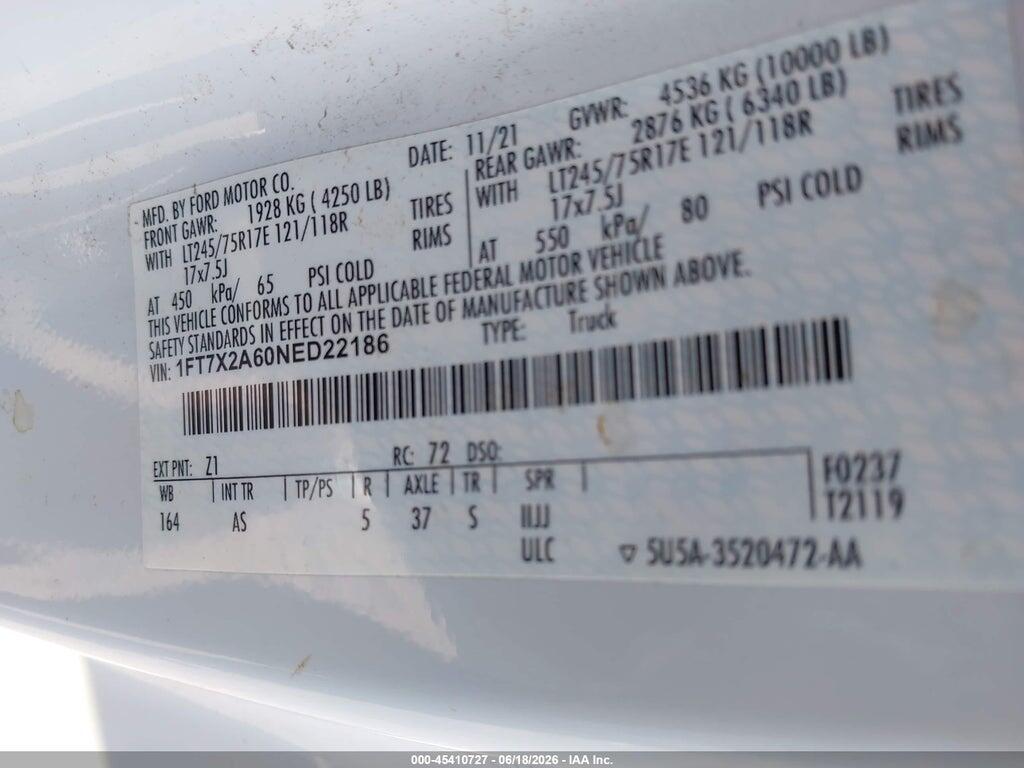 1FT7X2A60NED22186 2022 FORD F-250 photo no. 9