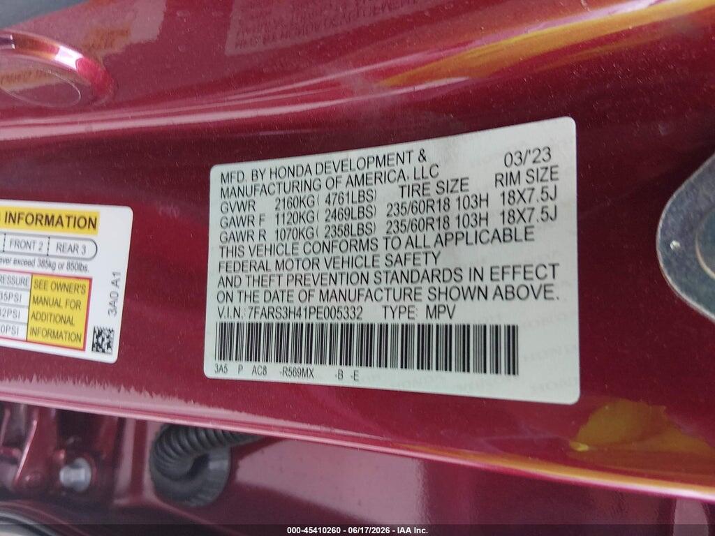 7FARS3H41PE005332 2023 HONDA CR-V photo no. 9