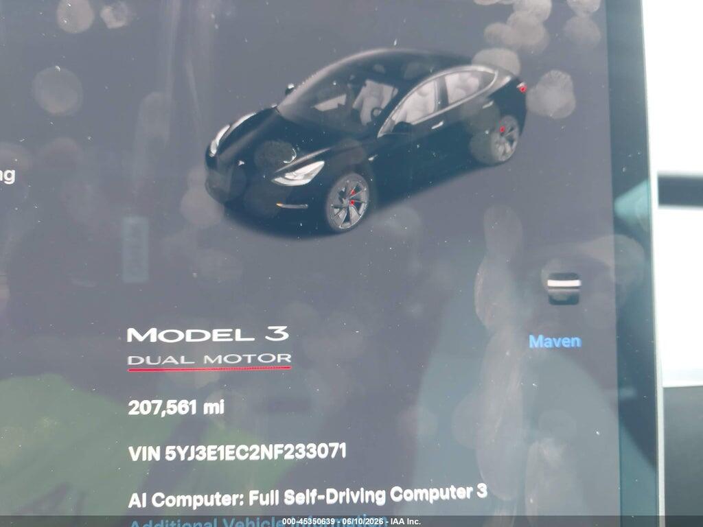 5YJ3E1EC2NF233071 2022 TESLA MODEL 3 photo no. 7