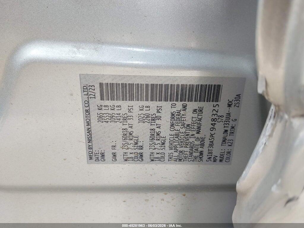 5N1BT3BA5PC948325 2023 NISSAN ROGUE photo no. 9
