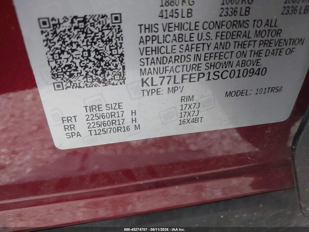 KL77LFEP1SC010940 2025 CHEVROLET TRAX photo no. 9