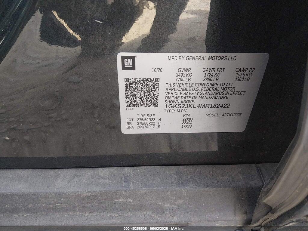 1GKS2JKL4MR182422 2021 GMC YUKON XL photo no. 9