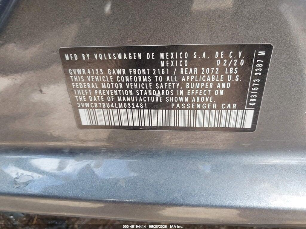 3VWCB7BU4LM032481 2020 VOLKSWAGEN JETTA photo no. 9
