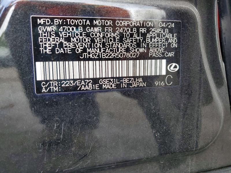 JTHGZ1B22R5078027 2024 LEXUS IS 350 photo no. 12
