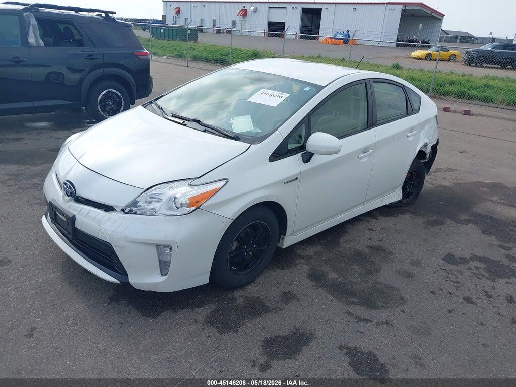 JTDKN3DUXF2000593 2015 TOYOTA PRIUS photo no. 2
