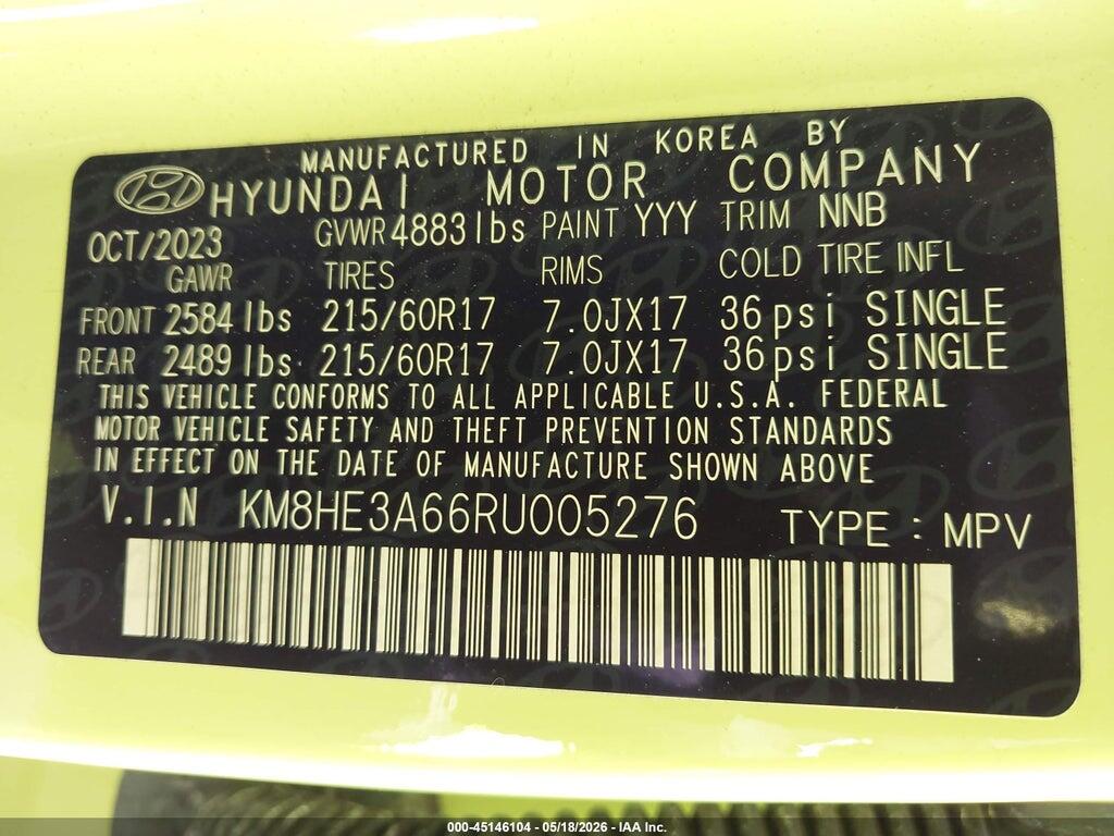 KM8HE3A66RU005276 2024 HYUNDAI KONA ELECTRIC photo no. 9