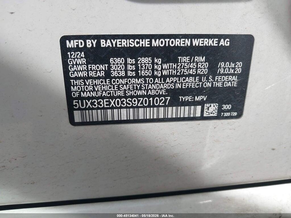 5UX33EX03S9Z01027 2025 BMW X6 photo no. 9