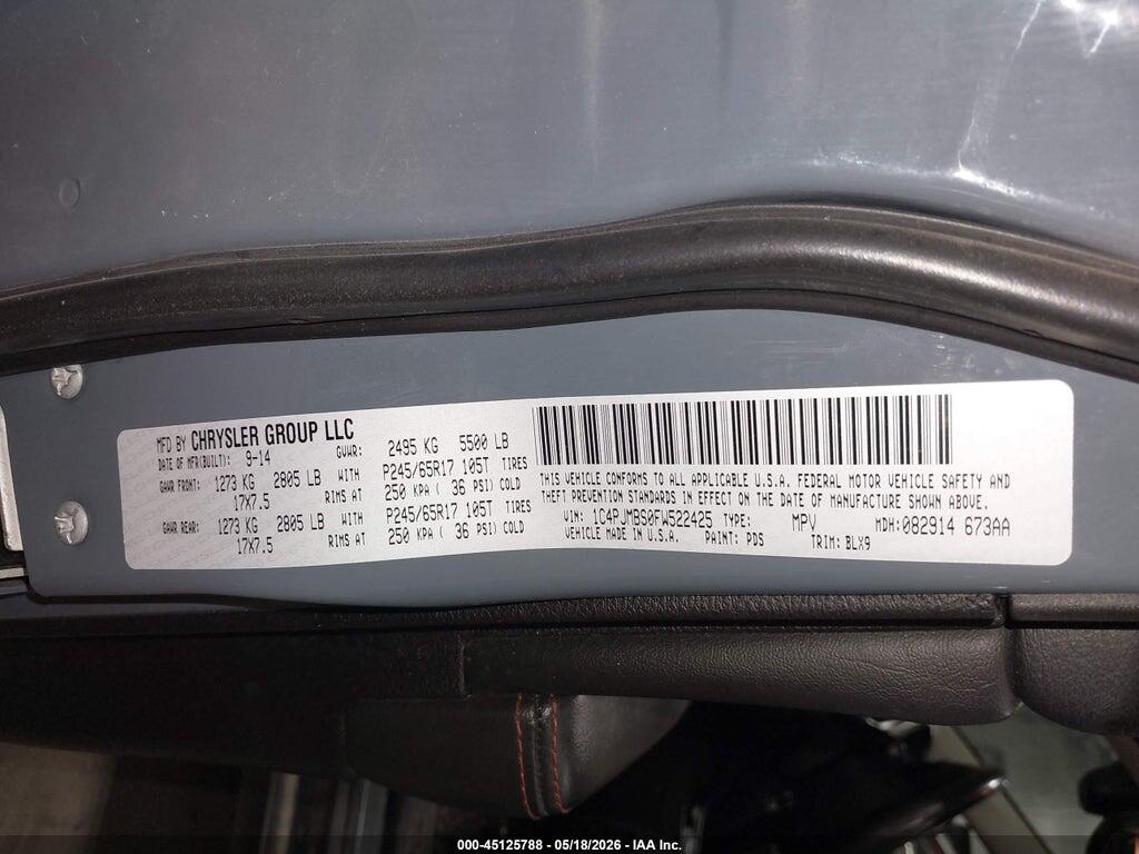 1C4PJMBS0FW522425 2015 JEEP CHEROKEE photo no. 9