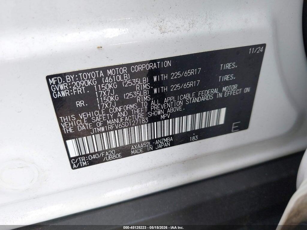 JTMW1RFV6SD127183 2025 TOYOTA RAV4 photo no. 9