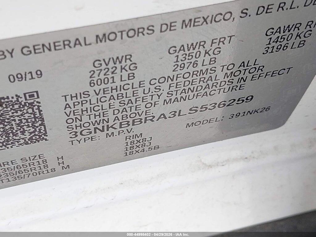 3GNKBBRA3LS536259 2020 CHEVROLET BLAZER photo no. 9