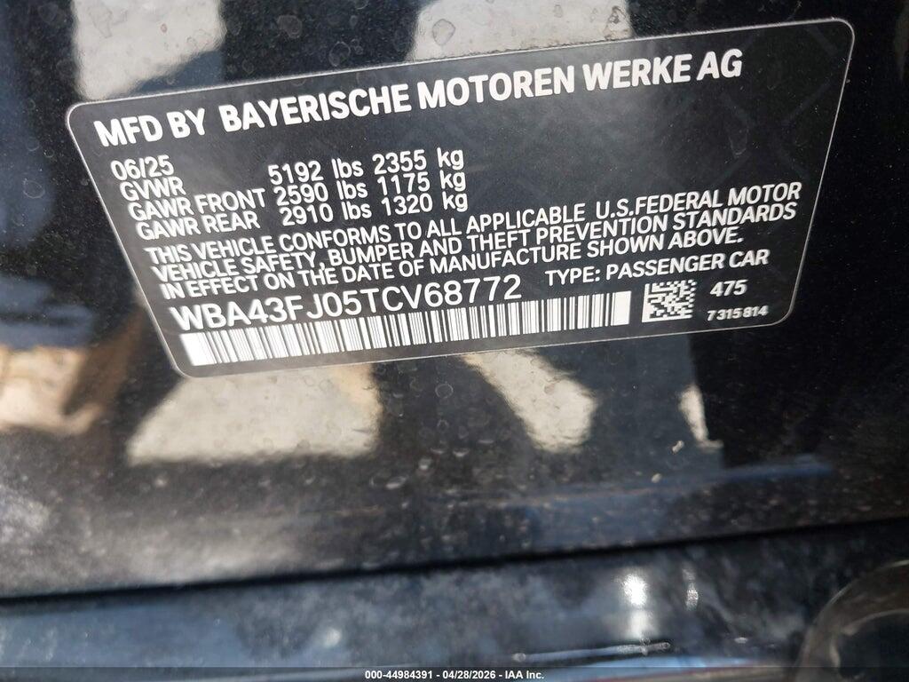 WBA43FJ05TCV68772 2026 BMW 530I photo no. 9