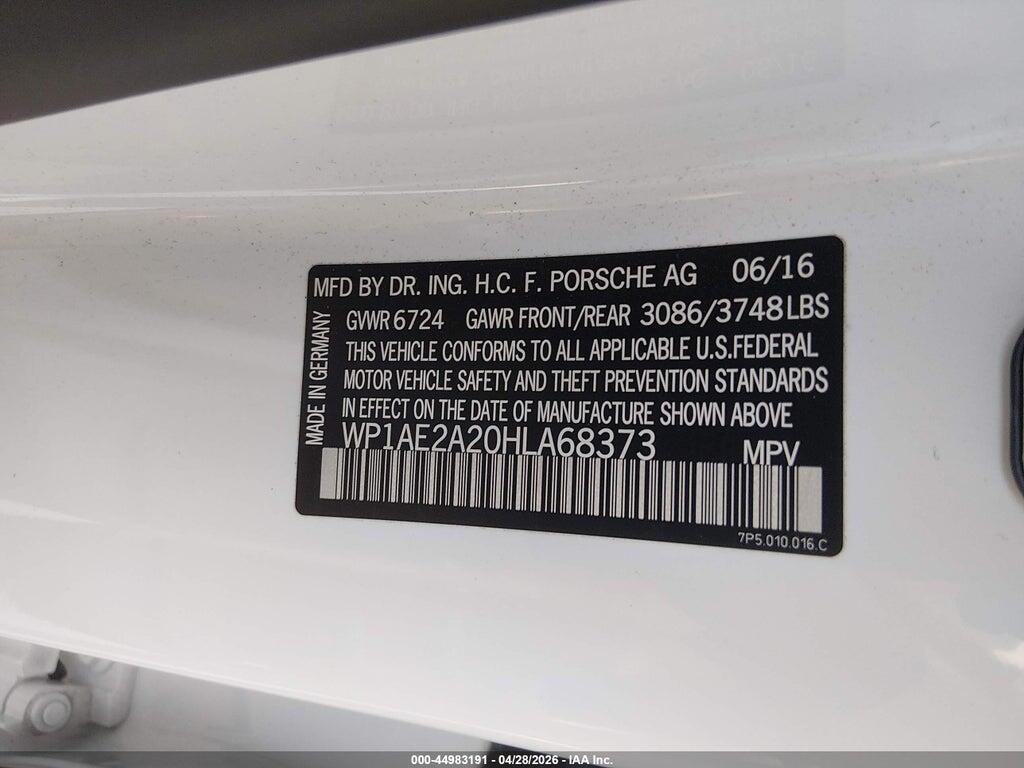WP1AE2A20HLA68373 2017 PORSCHE CAYENNE E-HYBRID photo no. 9