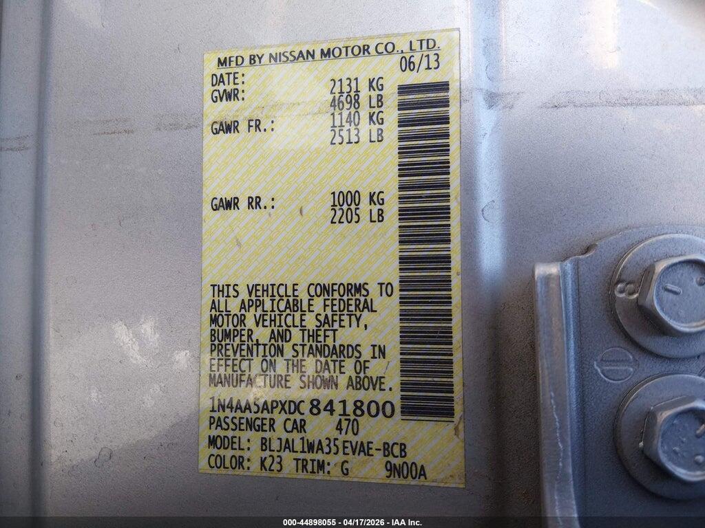 1N4AA5APXDC841800 2013 NISSAN MAXIMA photo no. 9