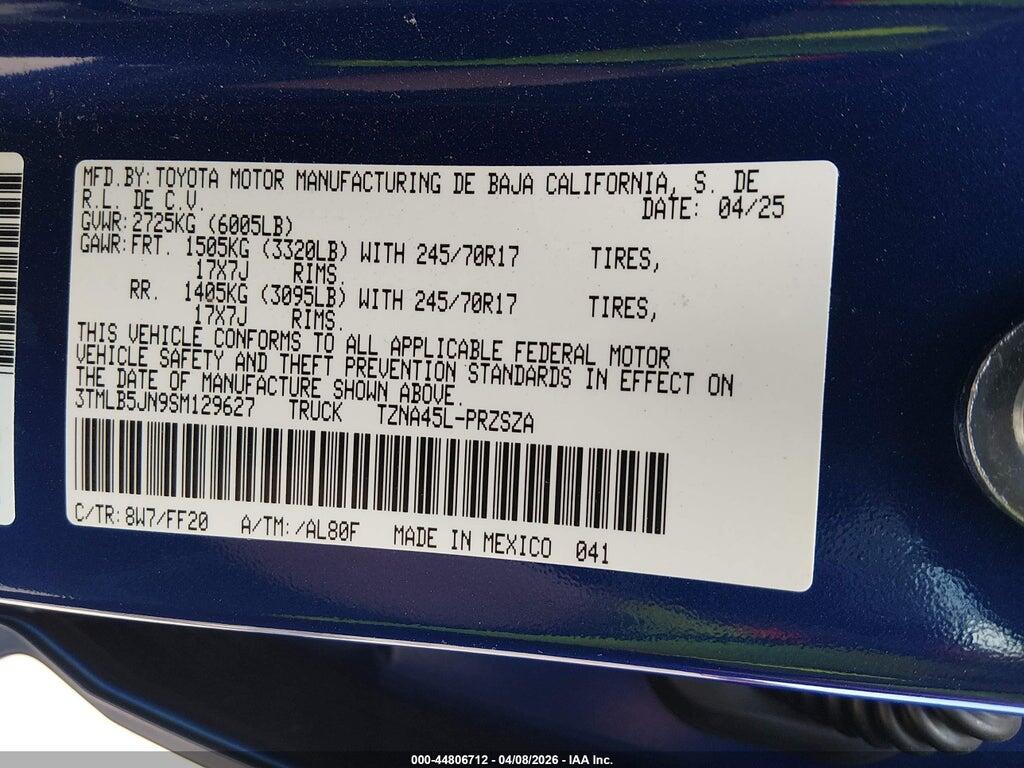 3TMLB5JN9SM129627 2025 TOYOTA TACOMA photo no. 9