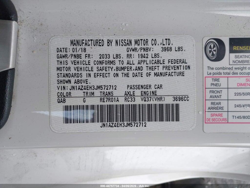 JN1AZ4EH3JM572712 2018 NISSAN 370Z photo no. 9