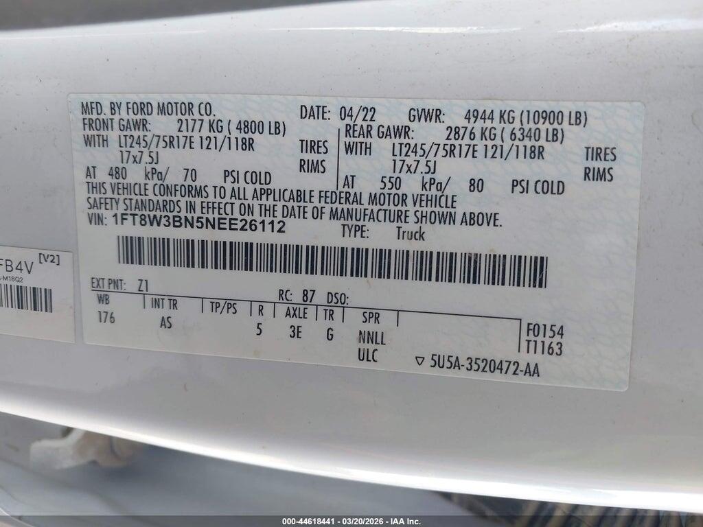 1FT8W3BN5NEE26112 2022 FORD F-350 photo no. 8