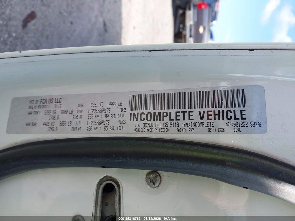 3C7WRTCL8HG515118 2017 RAM 3500 CHASSIS photo no. 8