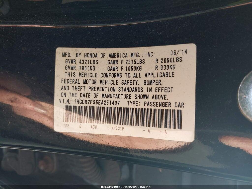 1HGCR2F56EA251402 2014 HONDA ACCORD photo no. 9