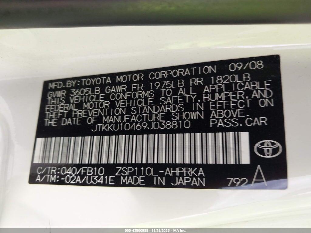 JTKKU10469J038810 2009 SCION XD photo no. 9