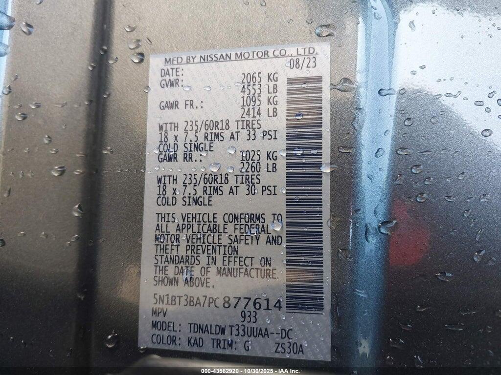 5N1BT3BA7PC877614 2023 NISSAN ROGUE photo no. 9
