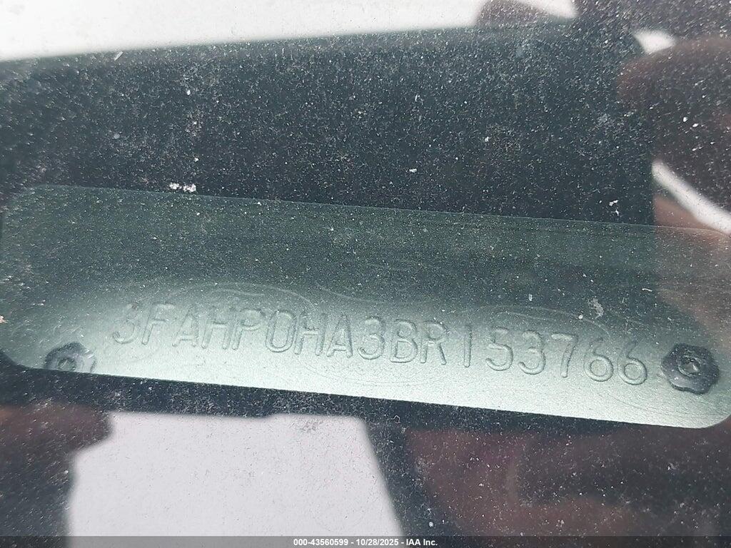 3FAHP0HA3BR153766 2011 FORD FUSION photo no. 9