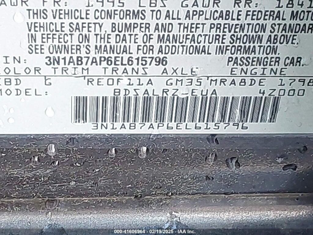 3N1AB7AP6EL615796 2014 NISSAN SENTRA photo no. 9