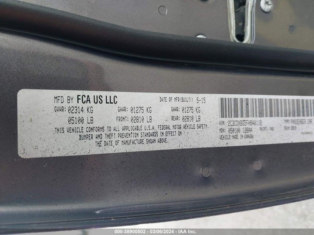 2C3CDXBG5FH840112 2015 DODGE CHARGER photo no. 9