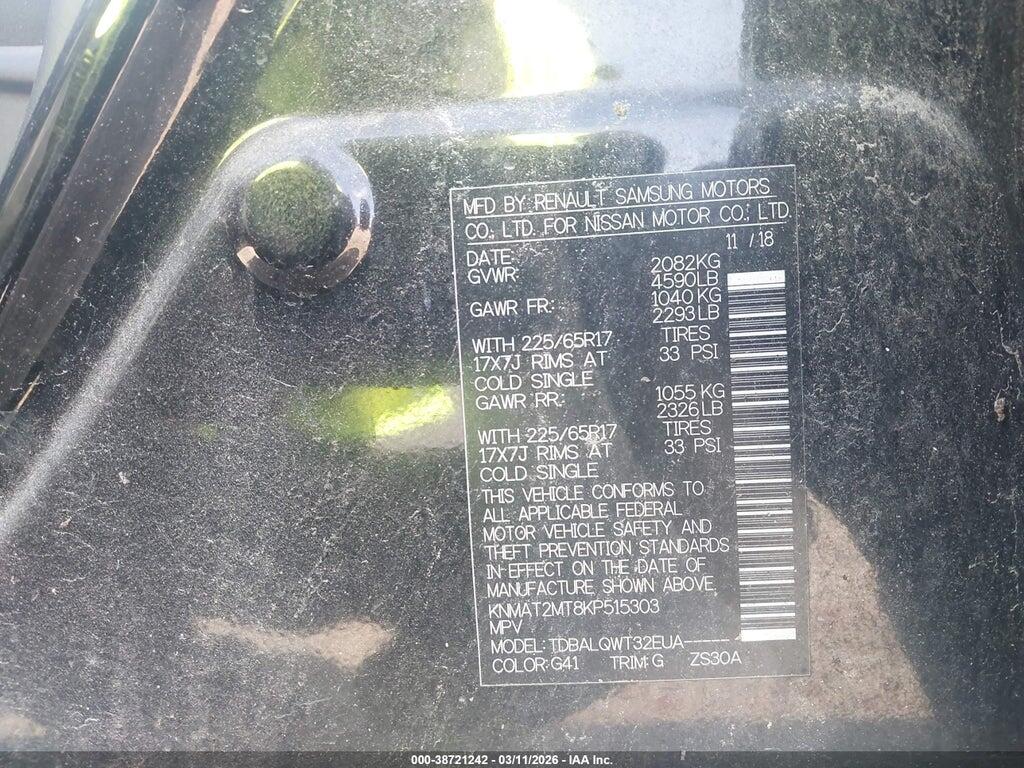 KNMAT2MT8KP515303 2019 NISSAN ROGUE photo no. 9