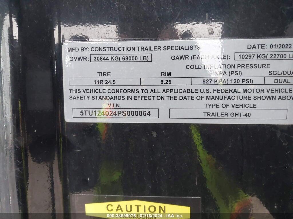 5TU124024PS000064 2023 CONSTRUCTION TRAILER UNKNOWN photo no. 9