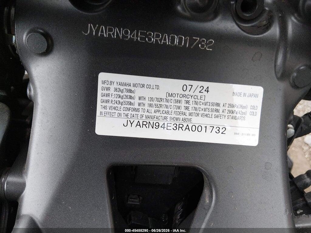 JYARN94E3RA001732 2024 YAMAHA MT09 photo no. 10