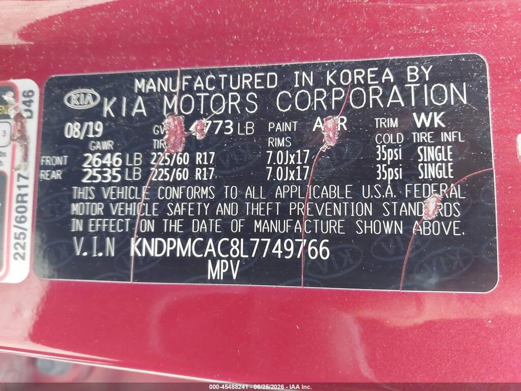 KNDPMCAC8L7749766 2020 KIA SPORTAGE photo no. 9