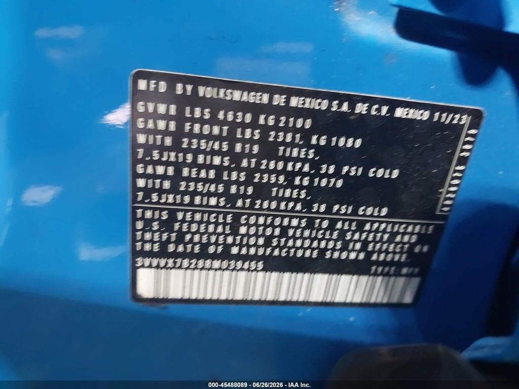 3VVVX7B28RM039455 2024 VOLKSWAGEN TAOS photo no. 9